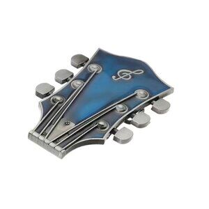 Guitar Rocker Blue Headstock Belt Buckle